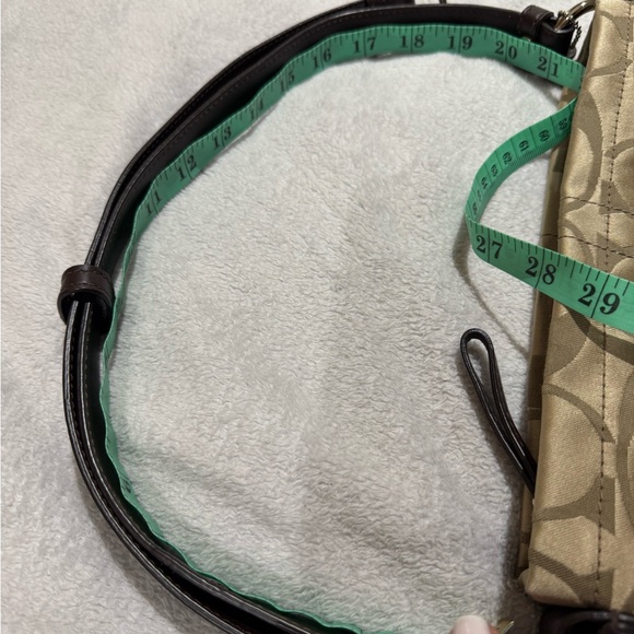 Coach Tan and Brown Signature Shoulder Bag - Picture 11 of 11